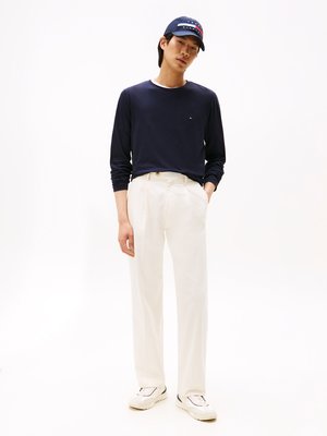 Longsleeve mit Stretch und Logo-Aufnäher, Slim Fit
