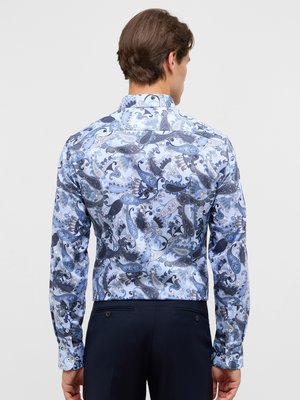 Bügelfreies Hemd aus Baumwolle mit Paisley-Muster, Slim Fit