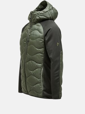 Hybride Steppjacke mit Daunenfüllung und Softshell-Akzenten