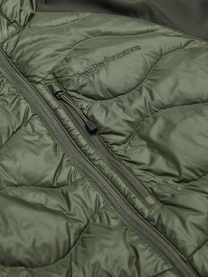 Hybride Steppjacke mit Daunenfüllung und Softshell-Akzenten