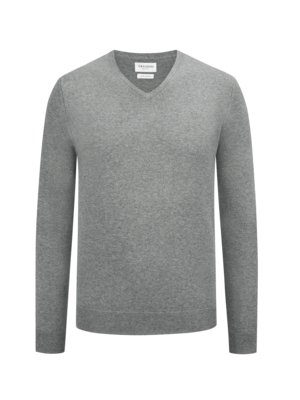 Melierter Pullover mit Kaschmir