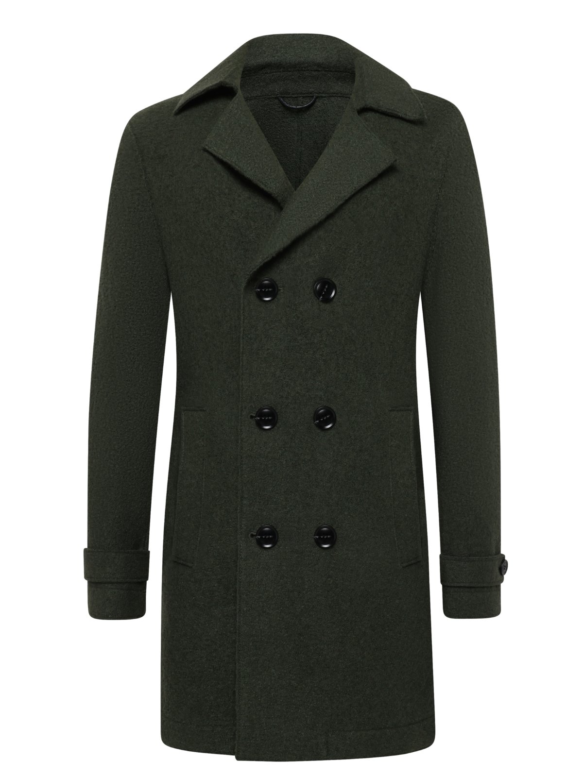 Tom Rusborg Zweireihiger Peacoat aus einem Wollmix in 50