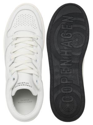 Mid Top-Sneaker aus teilperforiertem Leder
