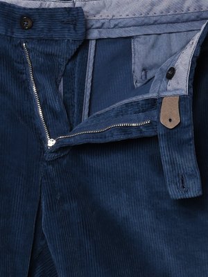 Feincordhose mit Bundfalte und Riegelverschluss