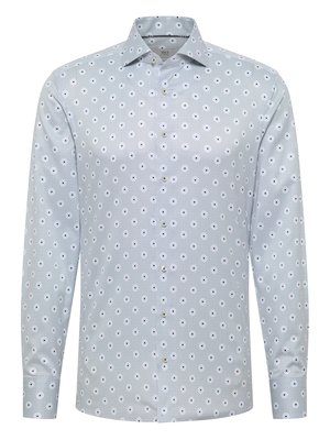 Baumwollhemd in Vollzwirn-Qualität mit Print, Slim Fit