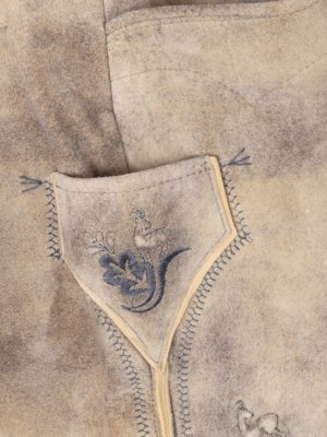 Trachten-Lederhose Bischofswiesen mit traditionellen Stickereien