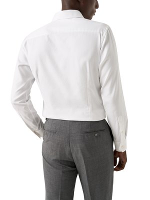 Unifarbenes Hemd mit Struktur und Kentkragen, Slim