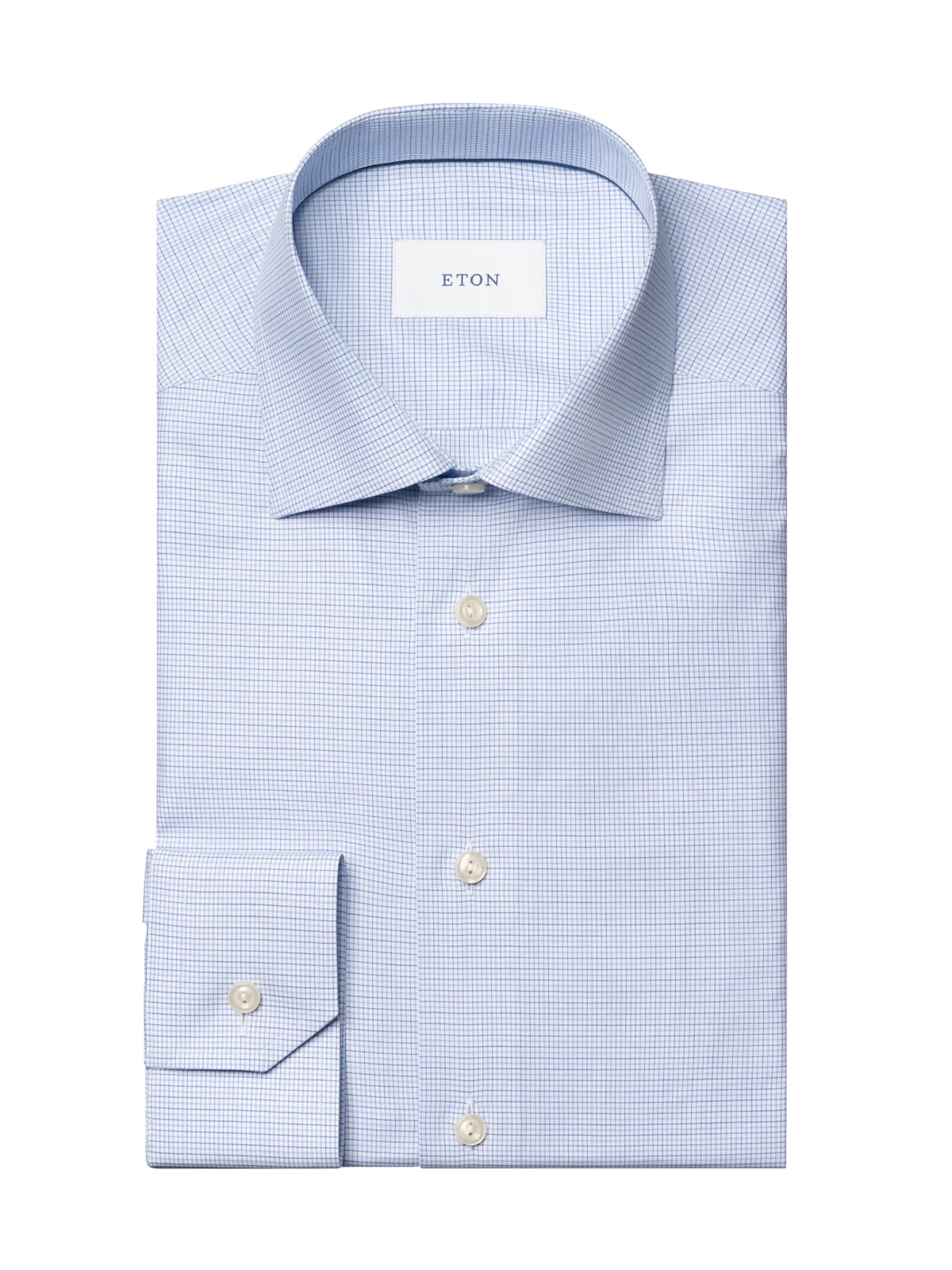 Eton Hemd aus Bio-Baumwolle mit feinem Karo, Slim Fit in 41S