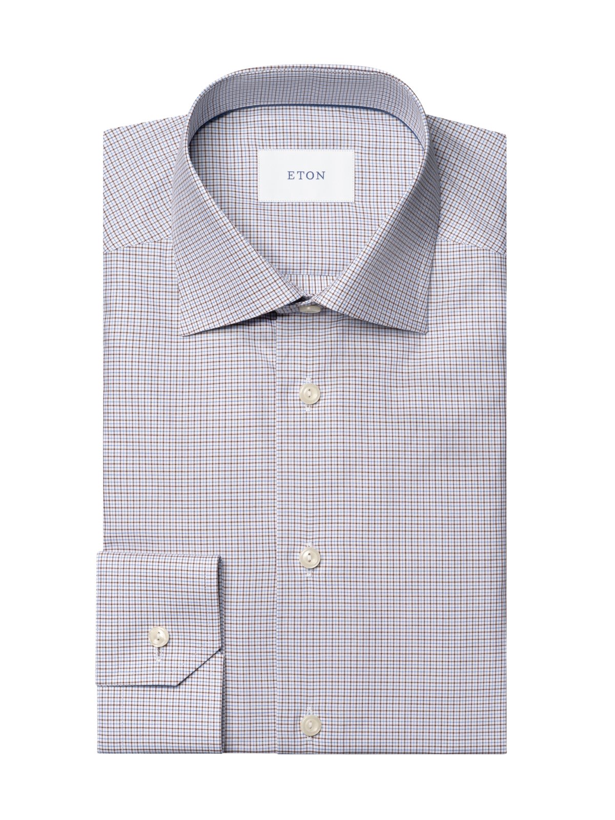 Eton Hemd aus Bio-Baumwolle mit feinem Karo, Slim Fit in 40S