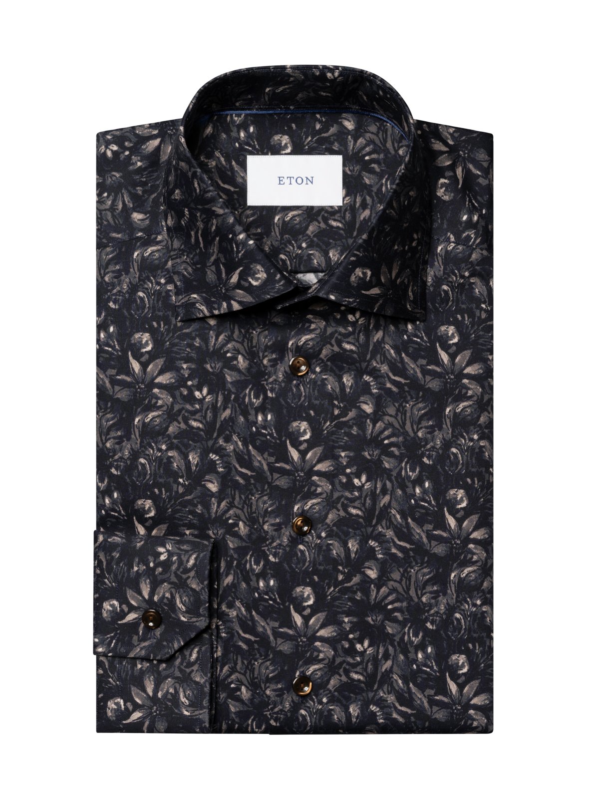 Eton Signature Twill-Hemd mit floralem Print und Kentkragen, Slim in 41S
