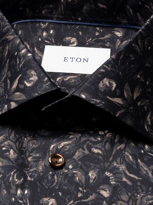 Signature Twill-Hemd mit floralem Print und Kentkragen, Slim