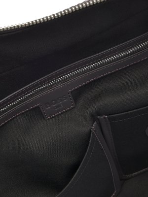 Weekender Ledertasche mit Flechtmuster und Schloss