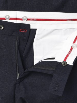 Anzughose aus Schurwolle mit feiner Struktur, Slim Fit