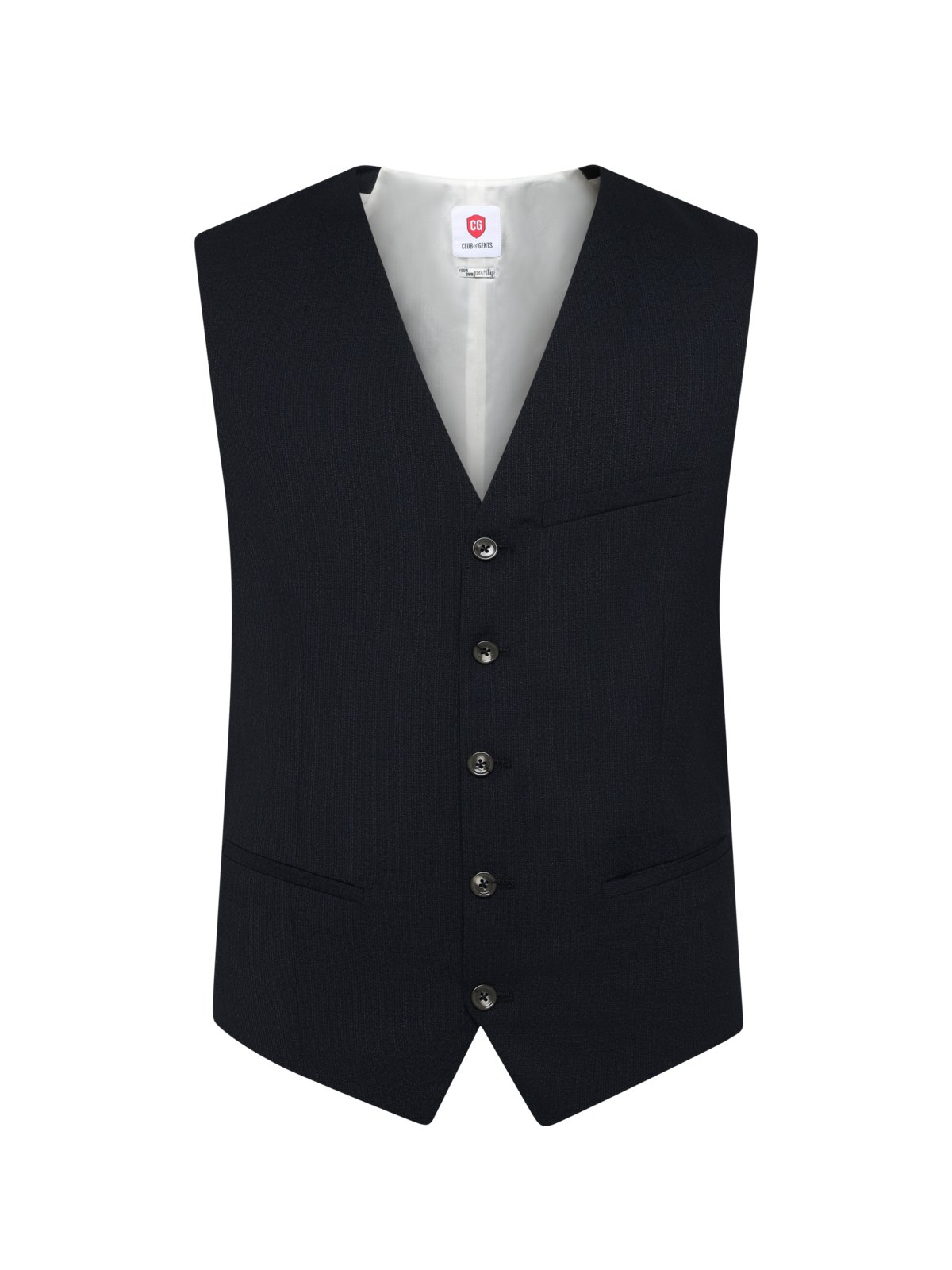 C G Anzugweste aus Schurwolle mit feiner Struktur, Slim Fit in 46