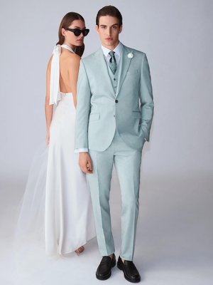 Einreihige Wedding Baukasten-Weste Weazer, Slim Fit