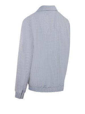 Blouson aus einem Schurwollmix mit Zip und Umlegekragen