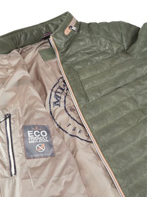 Gesteppte Lederjacke mit Sorona®-Isolation