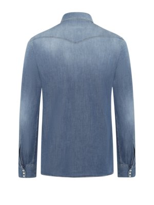 Jeanshemd mit dezenter Waschung und Stretchanteil