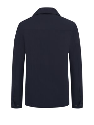 Overshirt aus Baumwollmischgewebe mit Zip und Umlegekragen