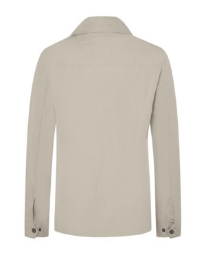 Overshirt mit Zip und Logo-Patch am linken Arm
