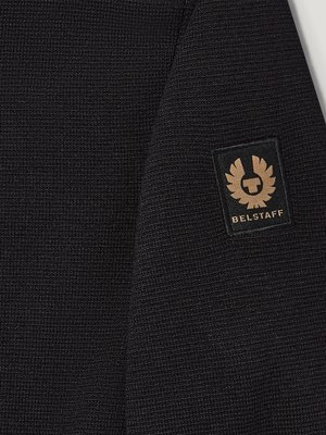 Heavy-Strickjacke mit Zip und Logo-Aufnäher am Arm