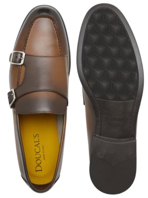 Doppelmonk-Schuhe Nottingham aus glattem Nappaleder