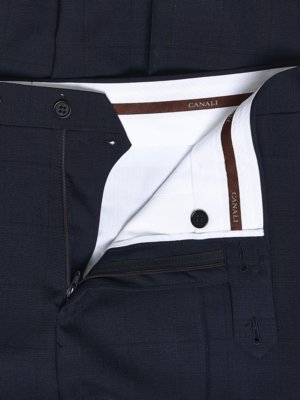 Anzug aus Wolle mit Reverskragen und Pattentaschen, Regular Fit