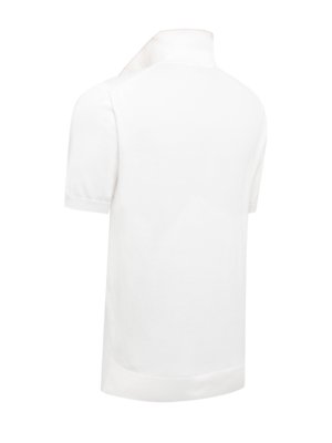 Poloshirt aus hochwertigem Baumwoll-Feinstrick mit Variokragen