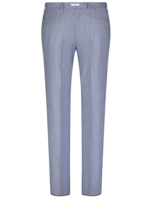 Anzughose aus einem Woll-Mix mit Streifen, Slim Fit