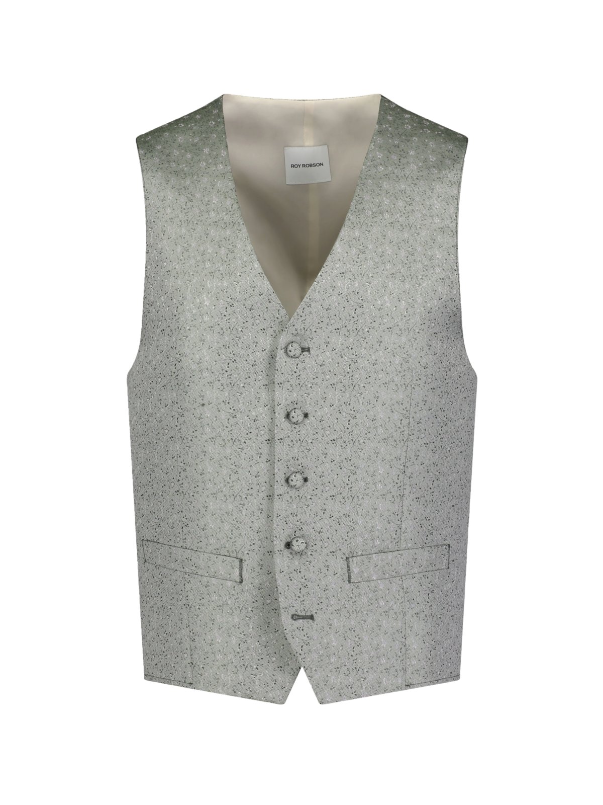 Roy Robson Schmuckweste mit floralem Stickmuster und Stretch, Slim Fit in 94