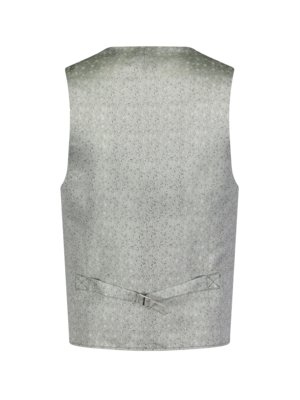 Schmuckweste mit floralem Stickmuster und Stretch, Slim Fit