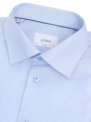 Vollzwirn-Hemd aus Baumwolle mit Pepita-Muster, Classic Fit