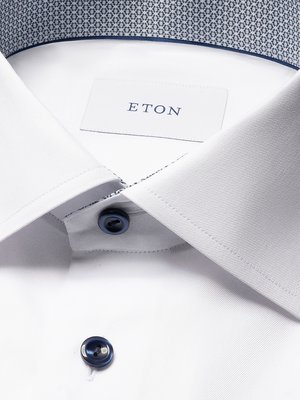 Vollzwirn-Baumwollhemd mit Ausputz, Super Slim Fit