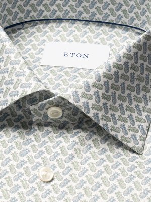 Signature Twill-Hemd mit Motiv-Print und Kentkragen, Contemporary Fit