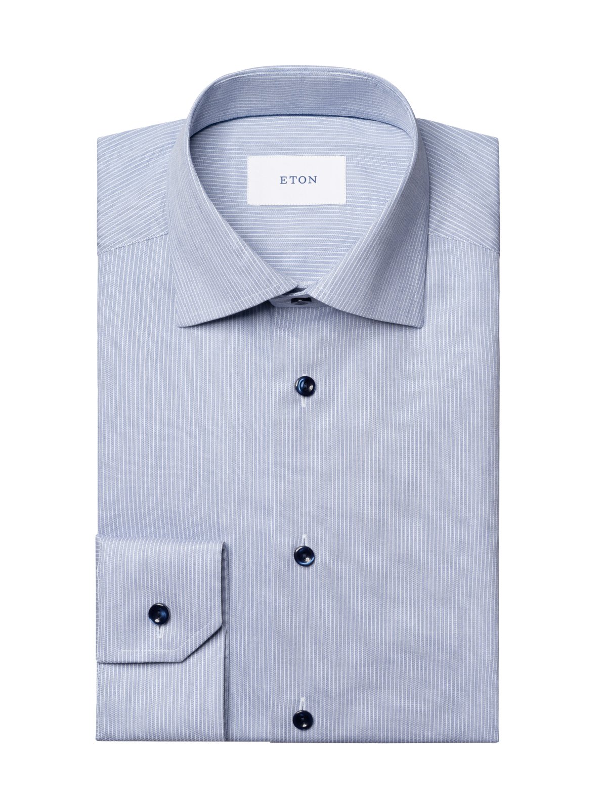 Eton Gestreiftes Hemd mit Lyocell und Stretch, Slim Fit in 45S