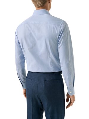 Vollzwirn Baumwollhemd mit Pepita-Muster, Slim Fit