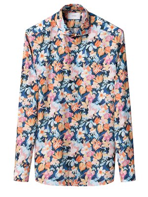 Sommerliches Hemd mit Lyocell und floralem Print, Slim Fit