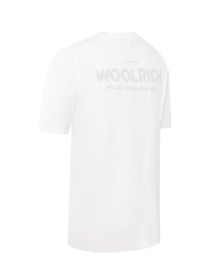 T-Shirt aus Baumwolle mit rückseitigem Label-Schriftzug