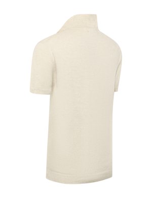 Softes Strick-Poloshirt mit Leinenanteil