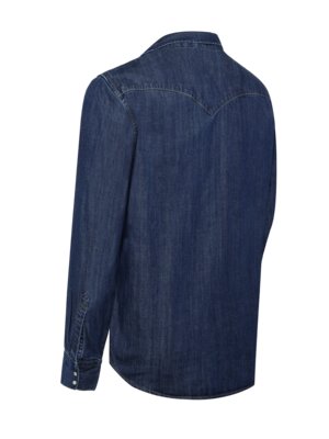 Jeanshemd Barstow mit Druckknopfleiste und aufgesetzten Brusttaschen