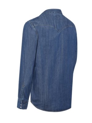 Jeanshemd Barstow mit Druckknopfleiste und aufgesetzten Brusttaschen