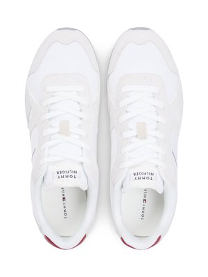 Low Top Runner-Sneaker in Strukturmix mit Wildleder-Details