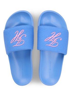 Canvas-Badeschuhe mit Monogramm-Stickerei