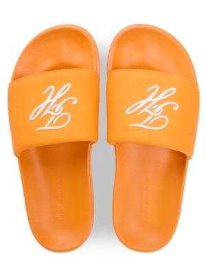 Canvas-Badeschuhe mit Monogramm-Stickerei
