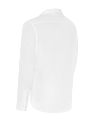 Leinenhemd mit Button-Down-Kragen, normale Passform