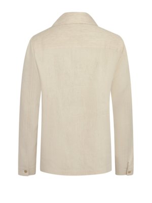 Leichtes Leinen-Overshirt mit aufgesetzten Taschen