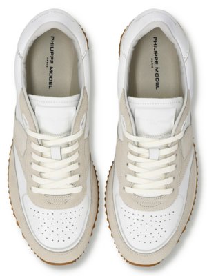 Low Runner Sneaker mit Mesh und Veloursleder