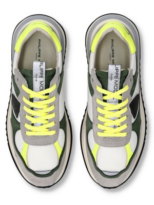Low Runner Sneaker Olympique mit Neon-Applikationen