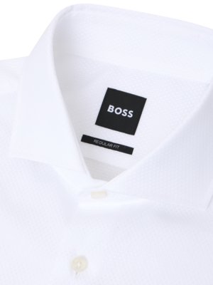 Unifarbenes Businesshemd aus Baumwolle mit Haifischkragen, Regular