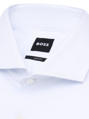 Vollzwirn-Hemd mit Haifischkragen und Kleinmuster, Slim Fit